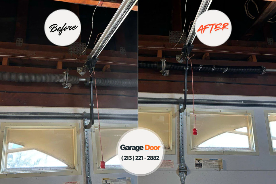 Before and after: garage door repair Russellton, PA